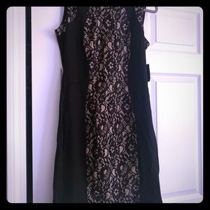 Black and nude laced dress